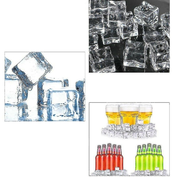50st Clear Fake Crushed Ice Rocks Ice Cubes Vas Fillers Square Ice Cube