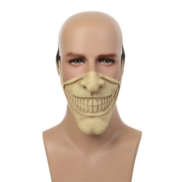 Svart telefon Halvt ansikte Skrämmande Cosplay Halloween Mask Festrekvisita A B