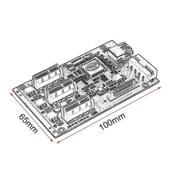 Utmärkt Pci E Express 1x till 3 1x Switch Multiplier Hub Riser Card USB -kabel