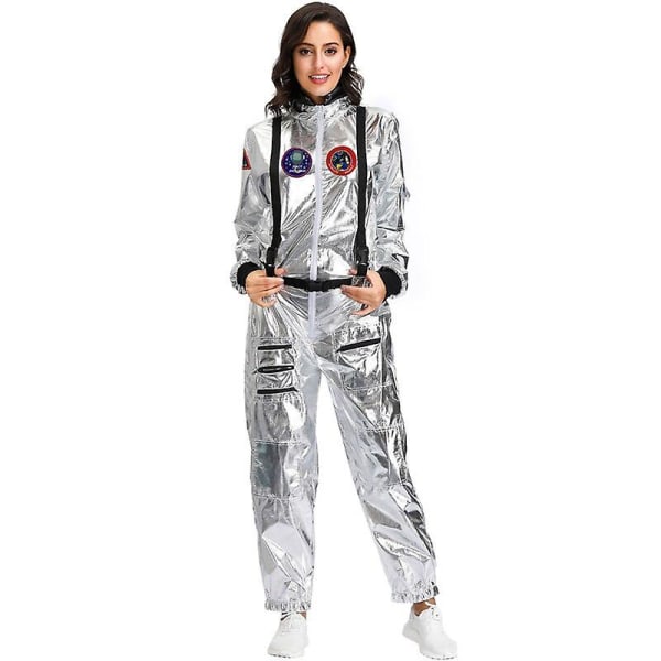 Astronaut jumpsuit carnival cosplay party space kostym cosplay Women M Women XL