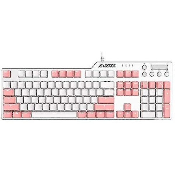 Firstblood Only Game. Ak35i Mechanical Gaming Keyboard Pbt Keycaps Röda Switchar - Rosa-vit Match