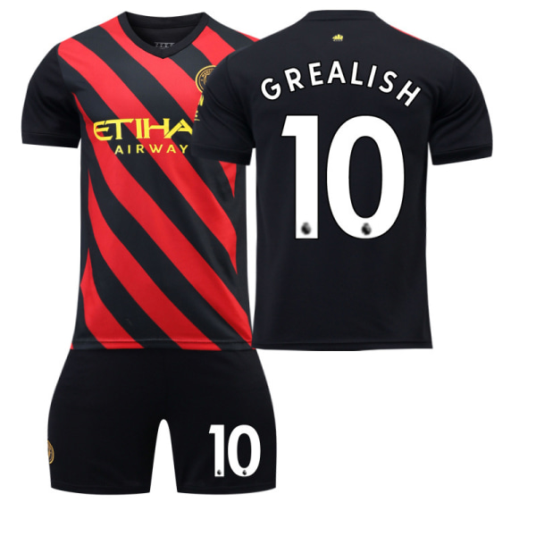 Manchester City Borta 22/23 Jersey De Football Shirt Vuxna GREALISH 10 With sock GREALISH 10 #28