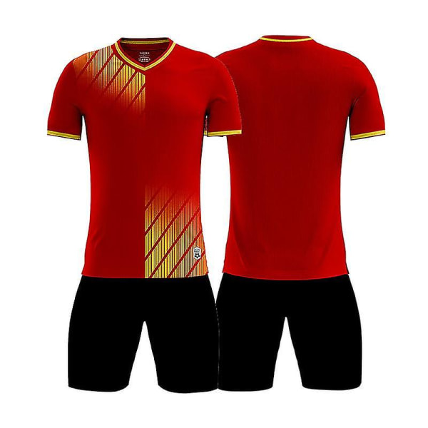New Trend Fotbollströja för män Fotbollsträningsdräkter Sportkläder Röd D8857 3XL