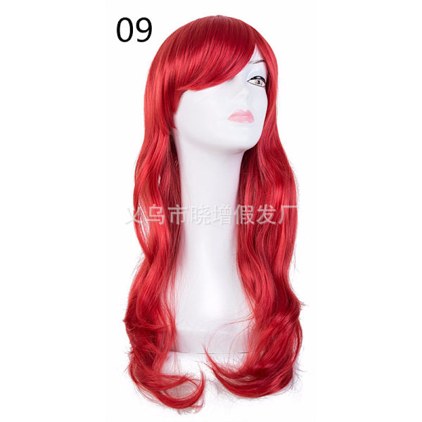 peruk Långt lockigt hårstrån Kostym Cosplay Peruk 70CM Långt vågigt hår ...