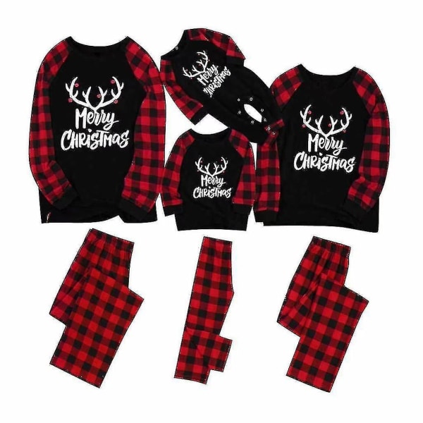 Jul Pjs Vuxen Barn Xmas Nattkläder Familj Matchande Pyjamas Set Present V