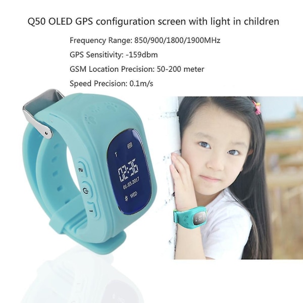 Yrke Q50 Oled Display Barn Barn Smart Armbandsur Watch Tracker Watch