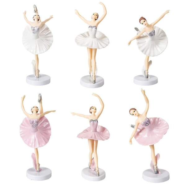 Balettdansös Ballerina Cake Topper Figurine Leksaker Födelsedagsfest Decora Diy