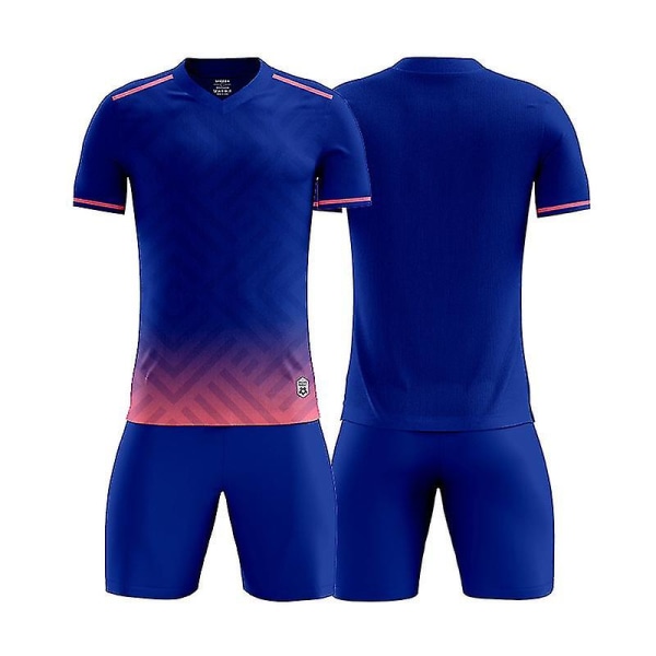 New Trend Fotbollströja för män Fotbollsträningsdräkter Sportkläder Blårosa D8853 2XS