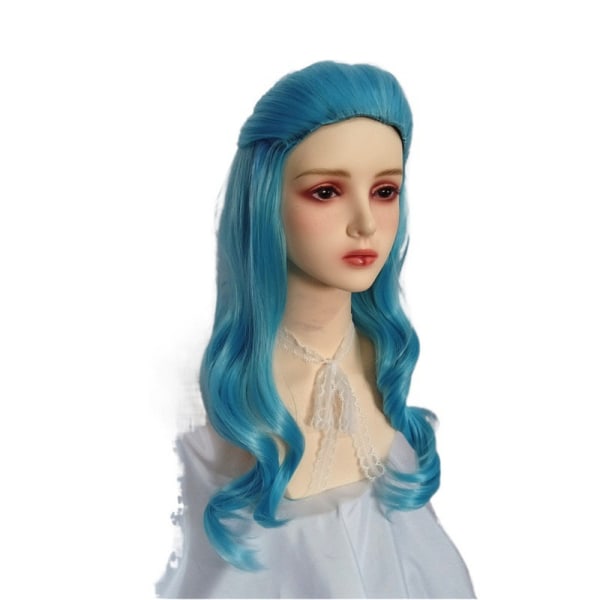 Zombie 3 Addison Cosplay Blue Curly Wig Kid Vuxen Halloween