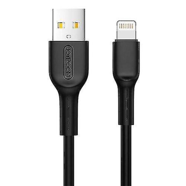 2st S-M357S Colorful Series 2A 8-stift till USB PVC-datakabel, längd: 1m (svart)