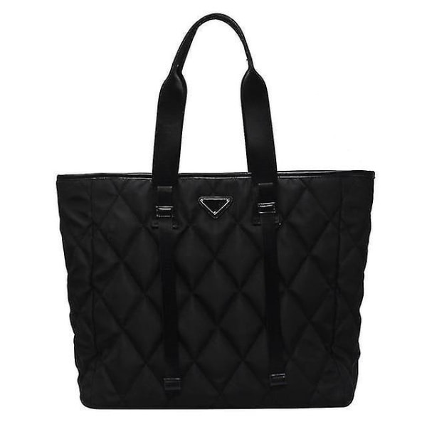 Tygväskor för kvinnor Höst Vinter Nya högkvalitativa handväskor i nylon Stor kapacitet Shopperväska (svart)