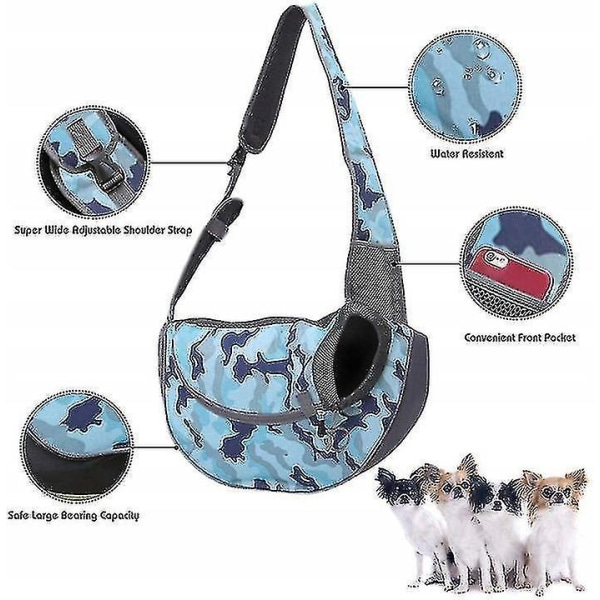 Hängande väska för hund fram, handväska för kattvalp, nätresande som mesh , lämplig för små medelstora hundar