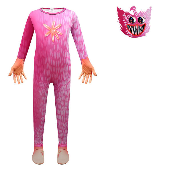Poppy Playtime Huggy Wuggy Cosplay kostym Barn Jumpsuit+mask Fest  Födelsedagskläder Presenter Blue 120 Pink 110 6726 | Pink | 110 | Fyndiq