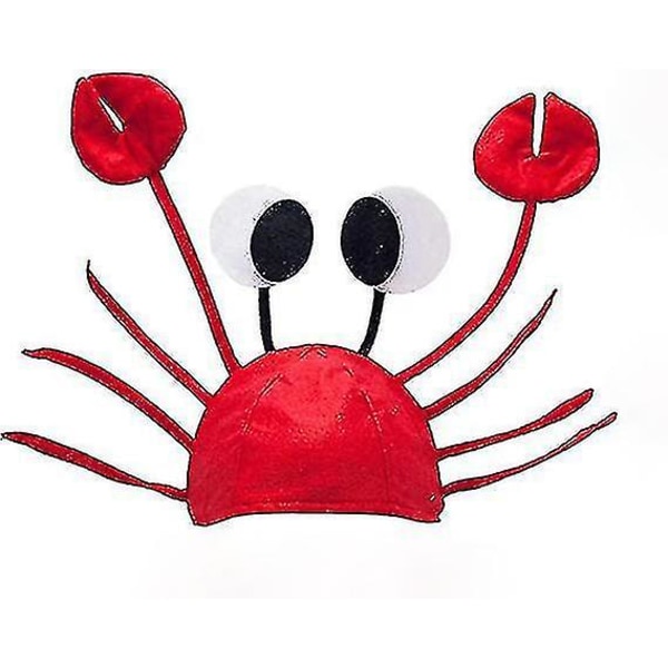Yinhe krabbahatt, justerbar röd krabbahatt-kostym Snygga hattar för Halloween jul påskfest dec