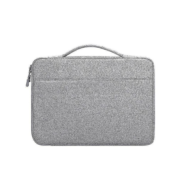 Oxford Cloth Waterproof Laptop Handväska för 13,3-tums bärbara datorer, med Trunk Trolley Strap (grå)