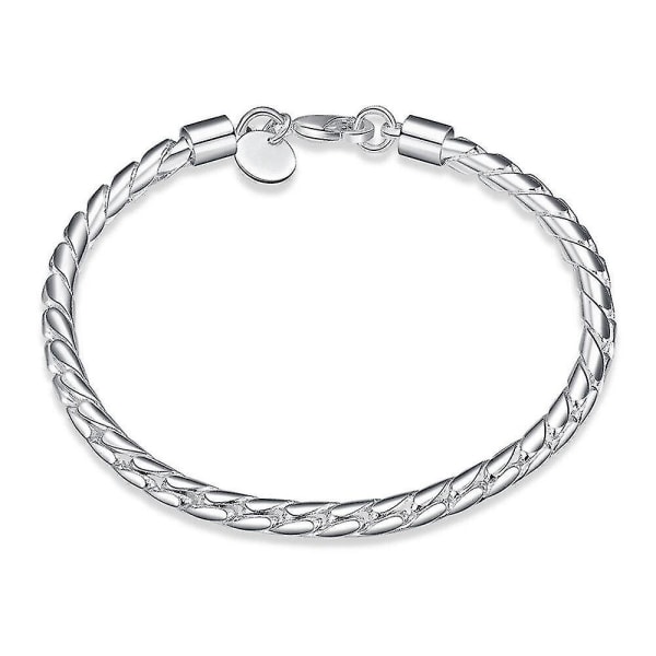 2 ST Twistkedjor Silverplätering Armband & armband för kvinnor smycken