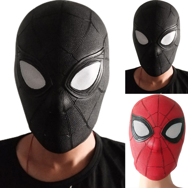 Spiderman Superhero Cosplay Kostym Masker Prop Halloween Mask red