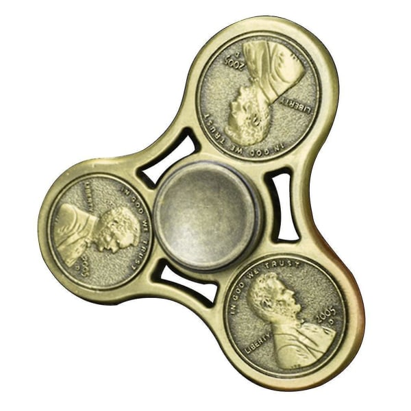 Finger Anti-stress Med Lager Triangel Mynt Roterbar Dart Finger Spinner