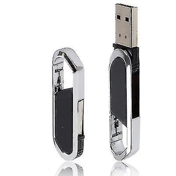 16 GB metalliska nyckelringar stil USB 2.0 Flash Disk (svart)