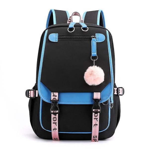 Ljusande USB laddningsryggsäck Vibrato-ryggsäck Student skolväska Style 27