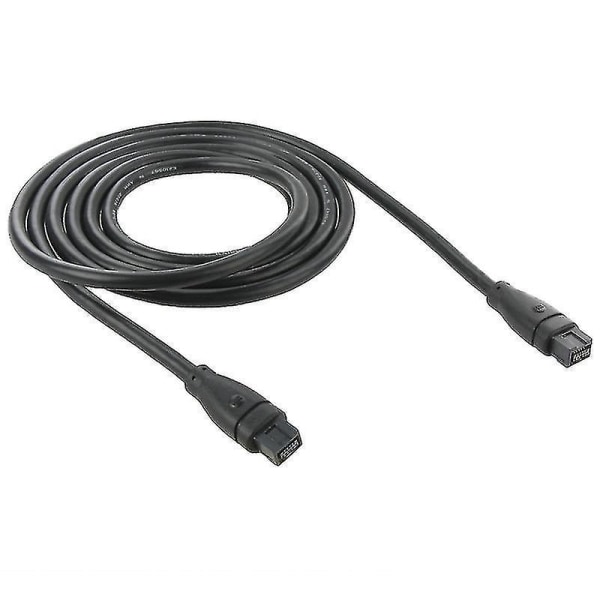 Firewire 800 IEEE1394B 9-stift till 9-stift hankabel, längd: 1,8 m (svart)