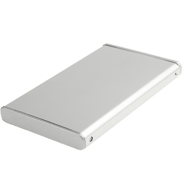 Höghastighets 2,5 tums hårddisk SATA externt case, stöd för USB 3.0 (silver)
