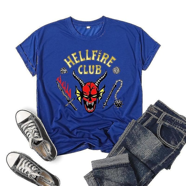 Stranger Things 4 Hellfire Club T-shirt print Blue