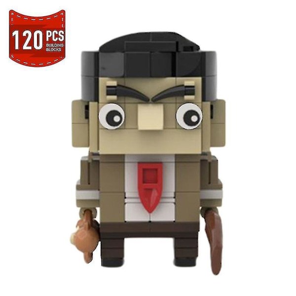 Komedifilm Actionfigur Mr. Beaned Brickheadz Byggsten Rolig karaktär Montera Konstruktör