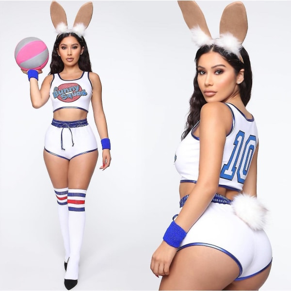 Space Lola Bunny Rabbit Cosplay Kostym Rabbit Bunny Jam 2XL 2XL