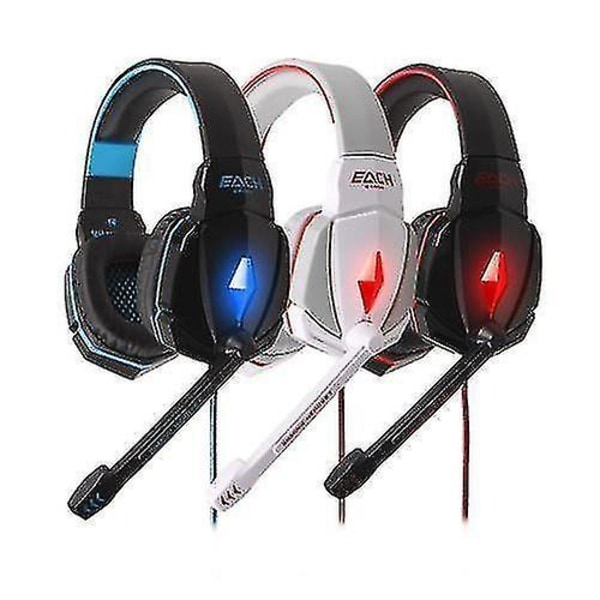 Nytt VARJE G4000 stereospelhörlurar Headset Pannband med mikrofonvolymkontroll för PC-spel