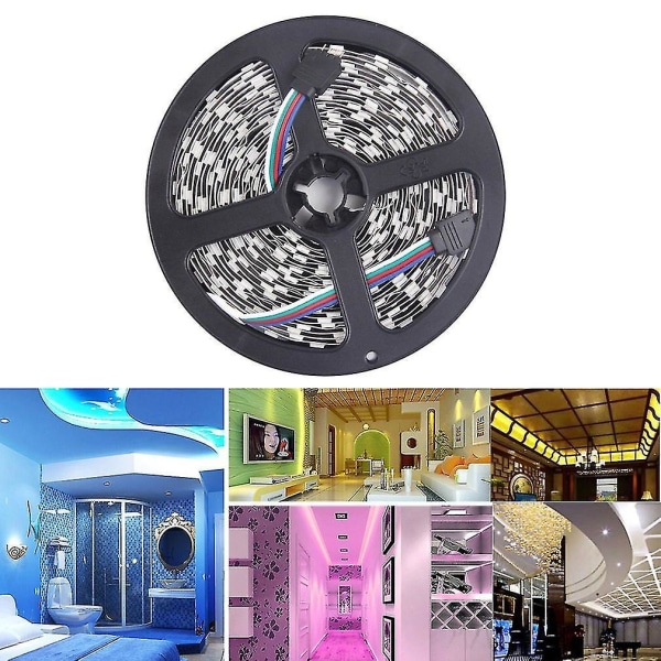 5m 16ft 5050 Smd 300 LEDs Flexible Light Led Sticky Strip 12v lampa