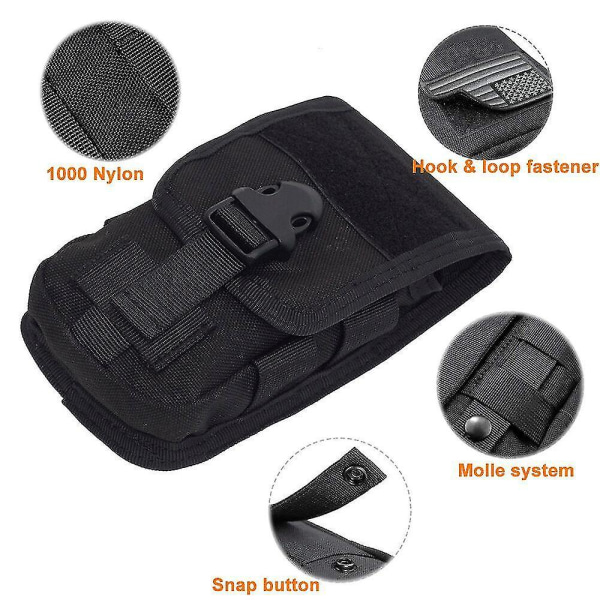 1000D Tactical Double Layer Telefonväska Military Molle System Uility EDC Gadget Bag Smartphone