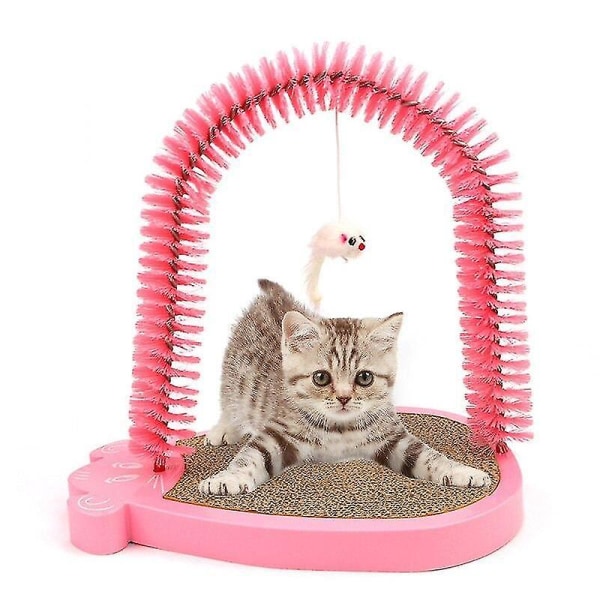 Cat Scratcher Matt Board Skrapstolpe Matt Leksak för Catnip Tower Klätterdyna Claws Care Pet (rosa)