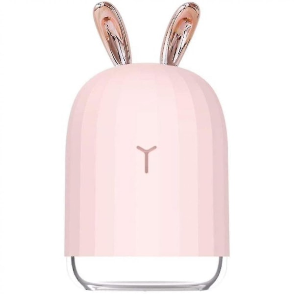 USB Cool Mist luftfuktare med andningsljus, Mini Size Rendeer Luftfuktare (Pink Ra)