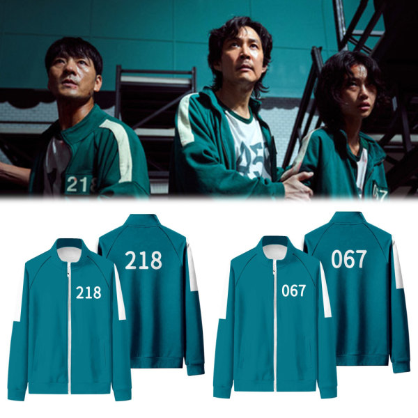 Movie Squid Game Cosplay Costume Jacket 456/067/218 Sportkläder 456 3XL 456 2XL