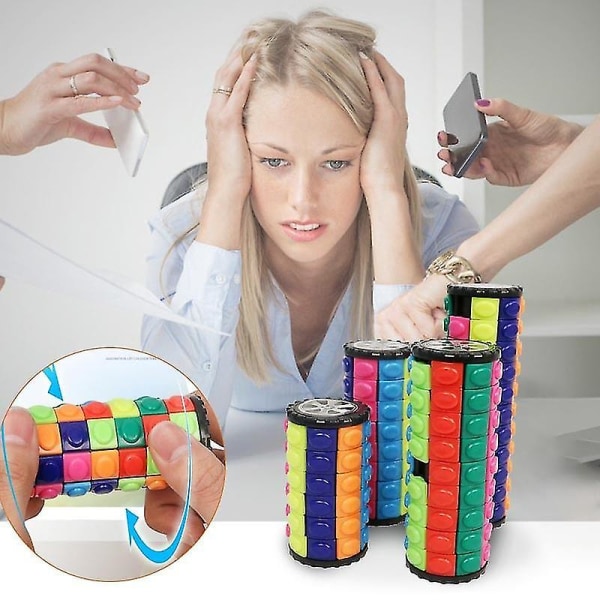 Magic Cube Stress Reliever Tredimensionella leksaker Tower Rubix Cube Intellektuella Fidget Toys Speed ​​Cu