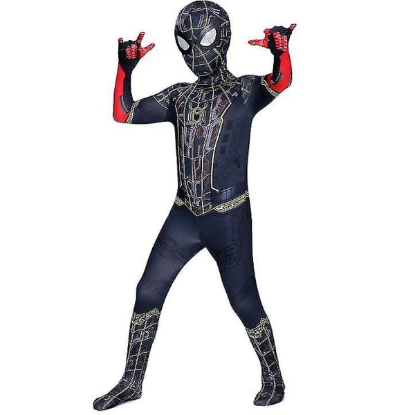 Barn Pojkar Spiderman Fancy Dress Party Jumpsuit Cosplay Kostym Halloween-1 Black camouflage