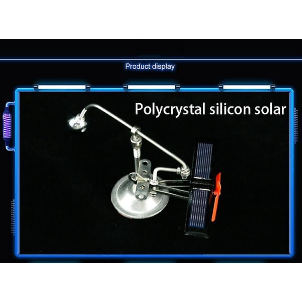 Metall Solar Powered Plan Flygplan Modell Flygplan Modell Solar Power Collection Toy Teaching Aid Science