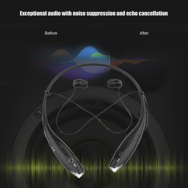 Trådlös Bluetooth Handfree Sport Stereo Headset Hörlurar För Mobiltelefon