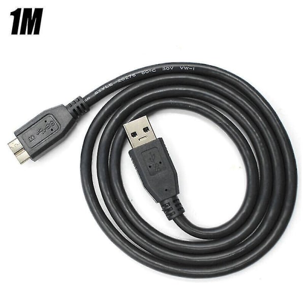 (1m) USB3.0 höghastighetstyp A hane till Micro B hane kabelsladd för datahårddisk SSD