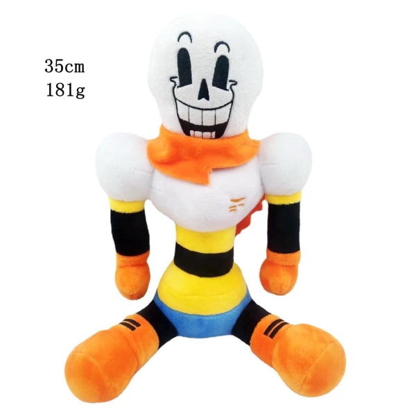 Legenden säger att plysch leksaker Sitter Orange Skelett
