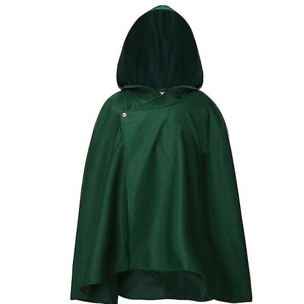 Anime Attack On Titan Levi Ackerman The Scouting Legion Wings Of Liberty Cosplay Green Black Cloak N Cloak only 1pc