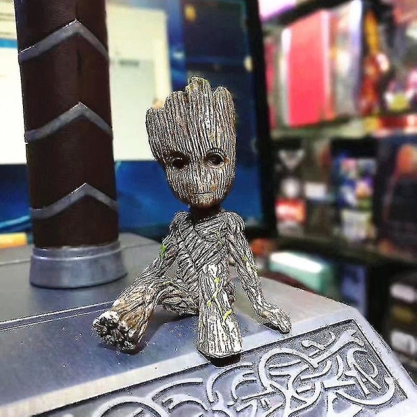 Guardians Of The Galaxy Vol. 2 Baby Groot Figur Penna Pot Model Toy Decor