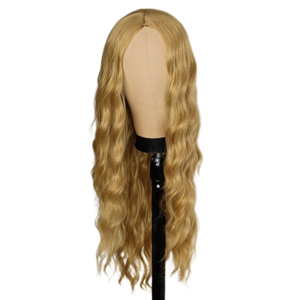 Kvinnor lång lockig peruk Vågigt hår Cosplay peruker Värmebeständig peruk