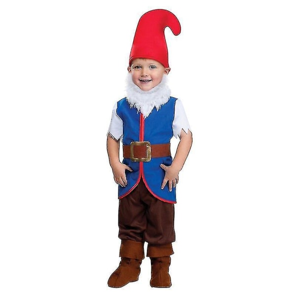 Toddler Pojke Jultomtdräkt Fairy Tale Seven Dwarfs Cosplay Halloween Carnival P