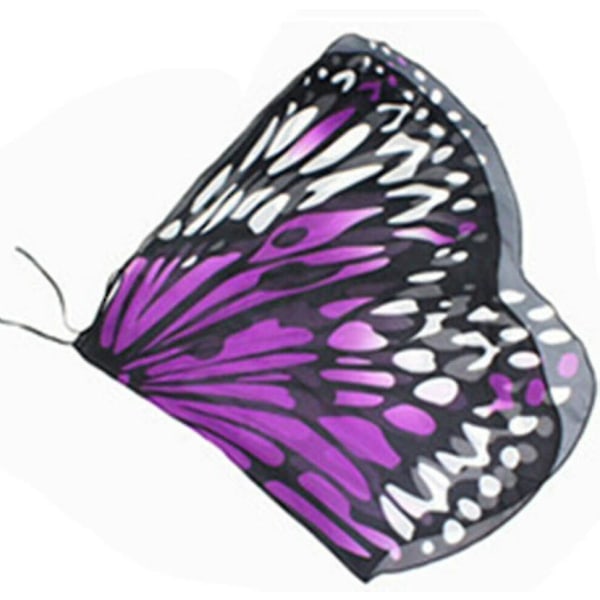 Butterfly Wings Kostym Cape Princess Sjal Wing Barn Flicka Holloween Cloak Fairy