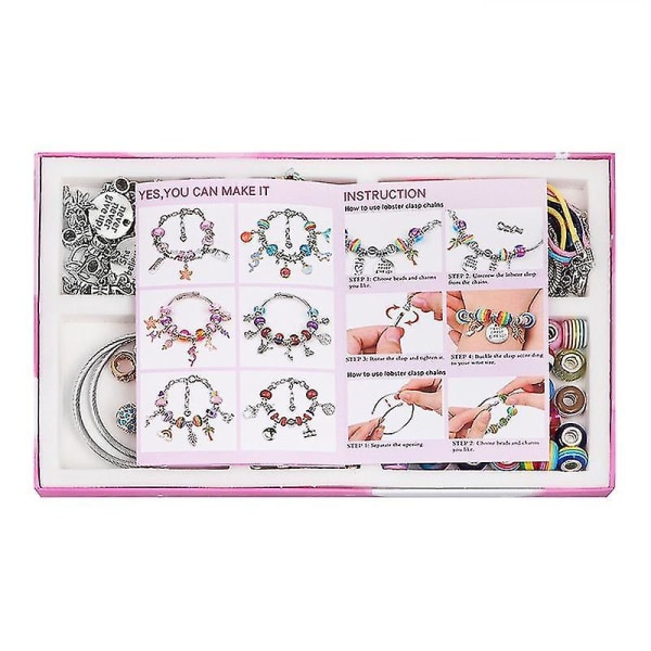 66st Adventskalender 2023 för flickor Julnedräkningskalender DIY Charm Armband Making Kit Xmas