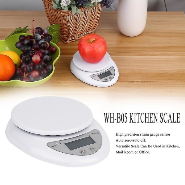5kg 5000g/1g Digital Kök Mat Diet Postvåg Elektronisk viktbalans
