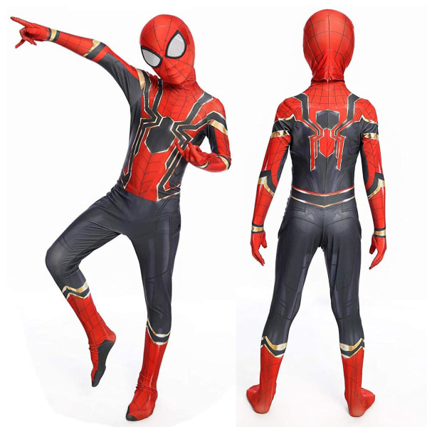 Spiderman kostym Cosplay kostym Barnleksak Spider-man Capes 160cm 130cm