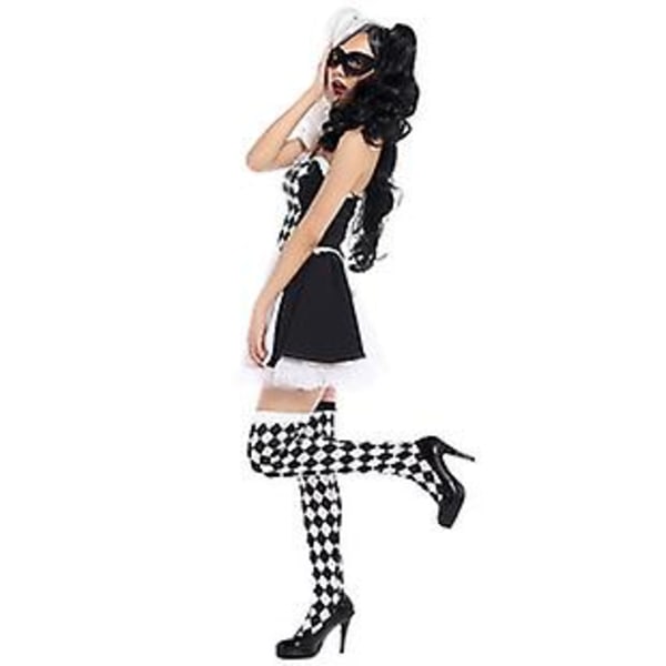 Halloween kostym scen cosplay show kjol svart och vit kostym 175cm 165cm